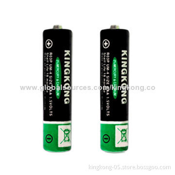 Super Power AAA Size R03 Carbonic Batteries with 1.5V Voltage